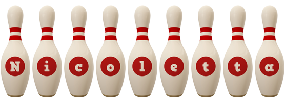 Nicoletta bowling-pin logo