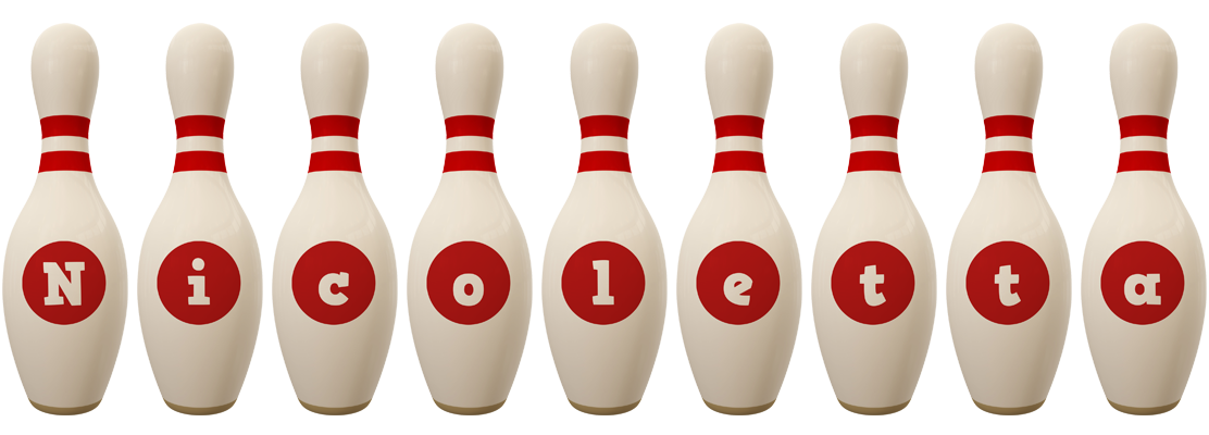 Nicoletta bowling-pin logo