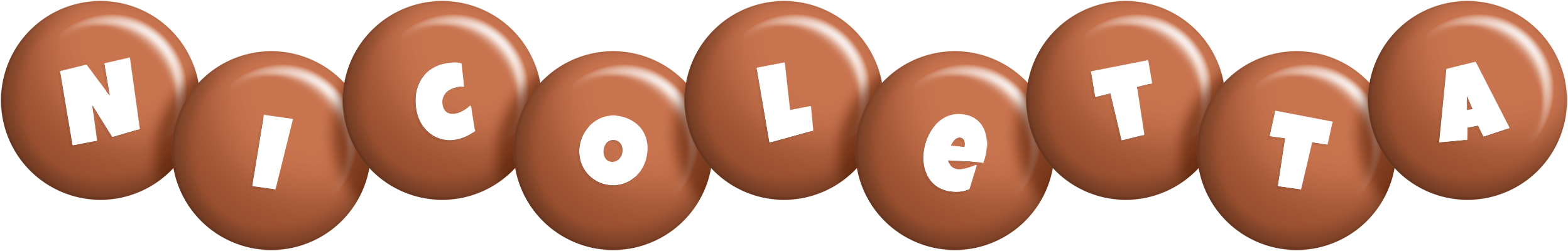 Nicoletta candy-brown logo