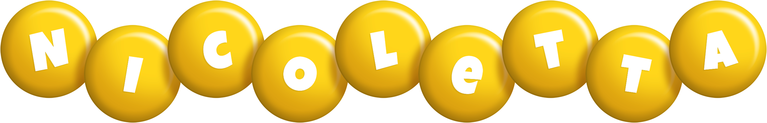 Nicoletta candy-yellow logo