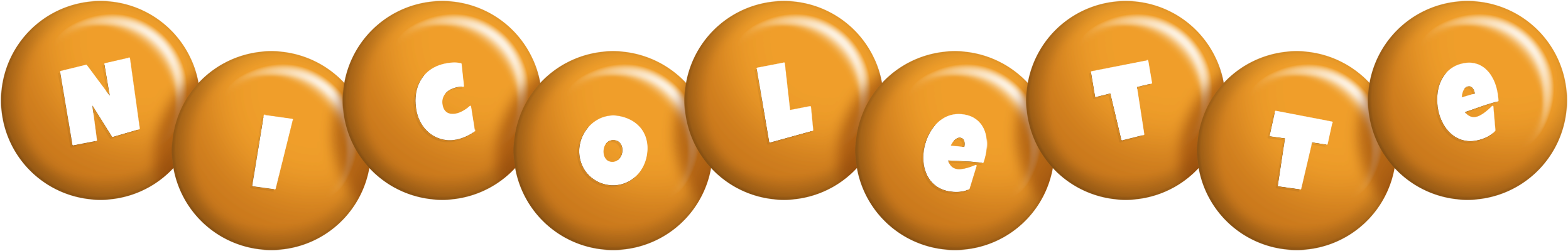 Nicolette candy-orange logo