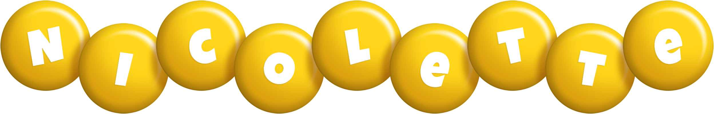 Nicolette candy-yellow logo