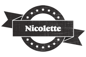 Nicolette grunge logo