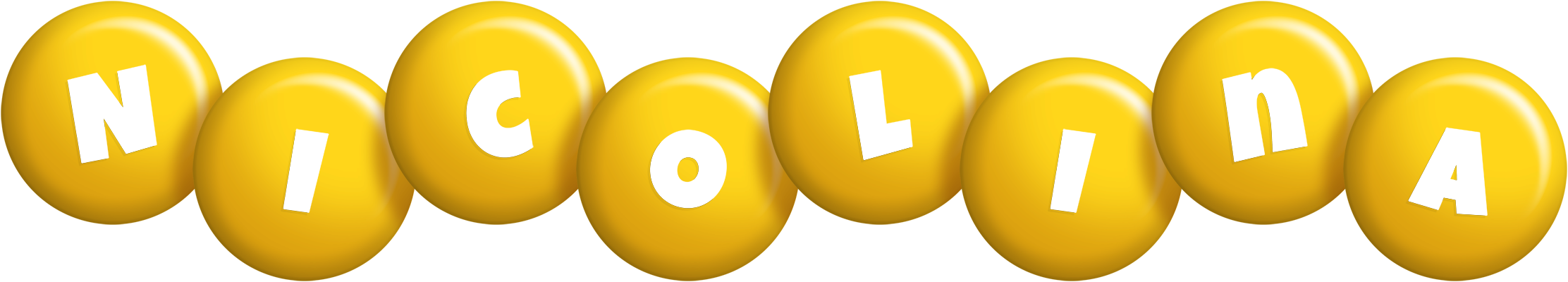 Nicolina candy-yellow logo