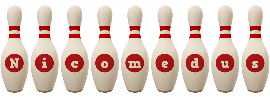 Nicomedus bowling-pin logo