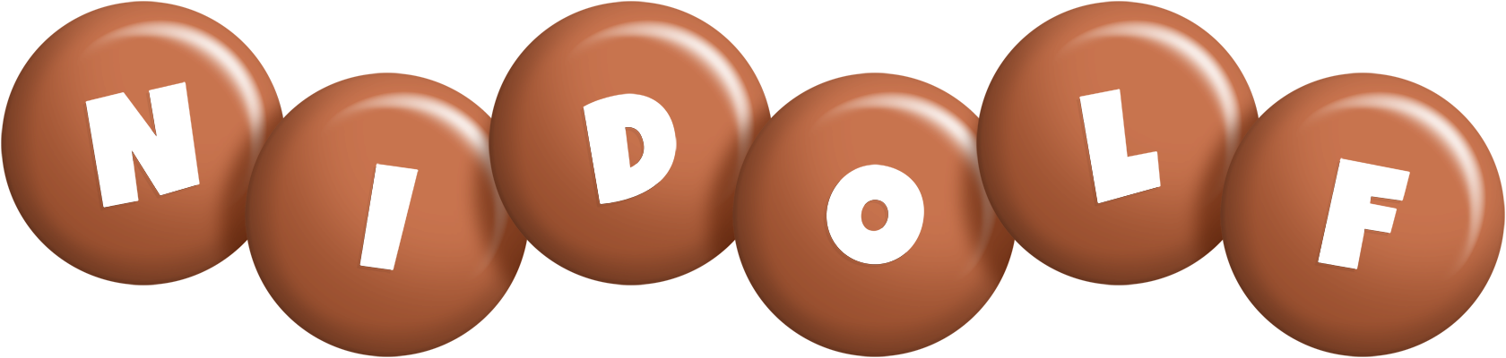 Nidolf candy-brown logo