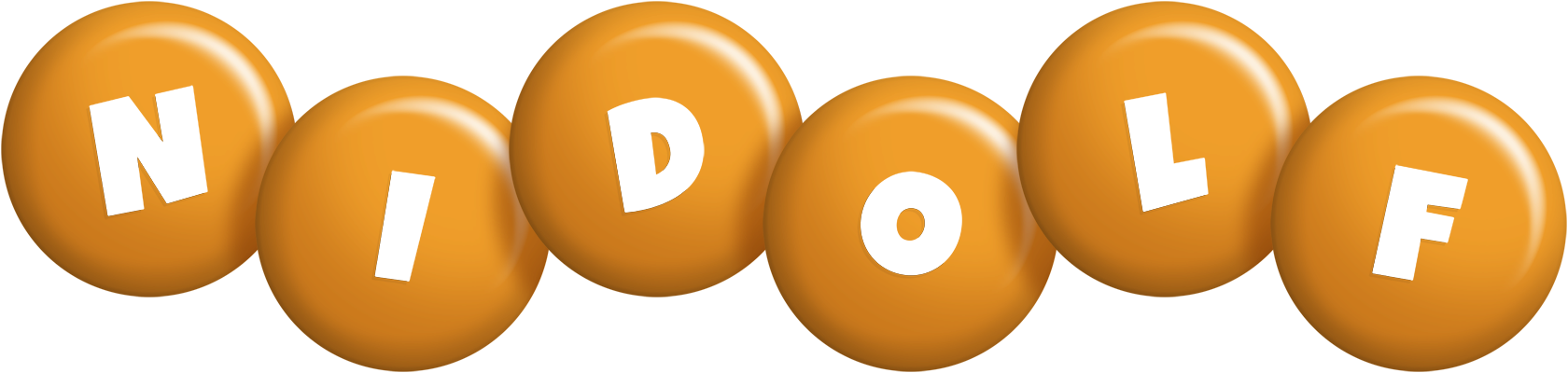 Nidolf candy-orange logo