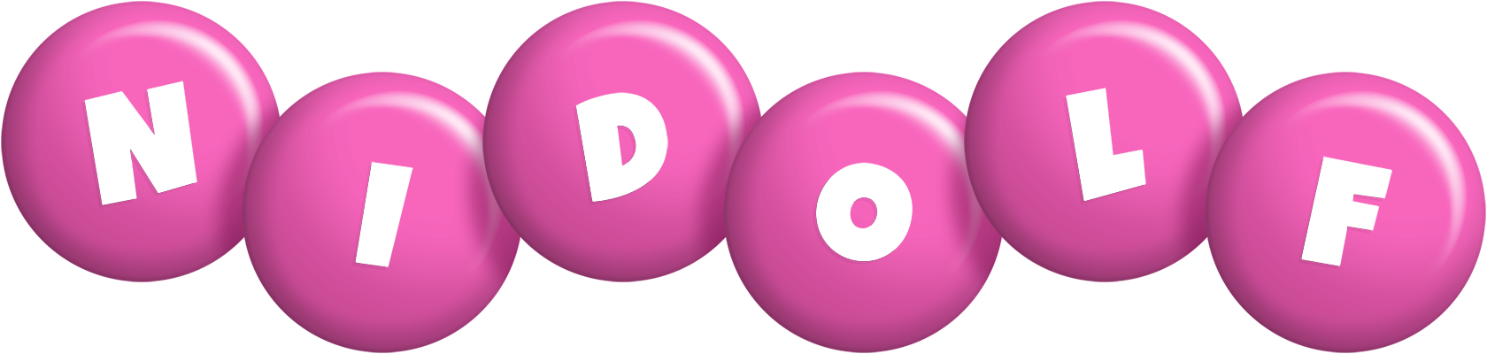 Nidolf candy-pink logo