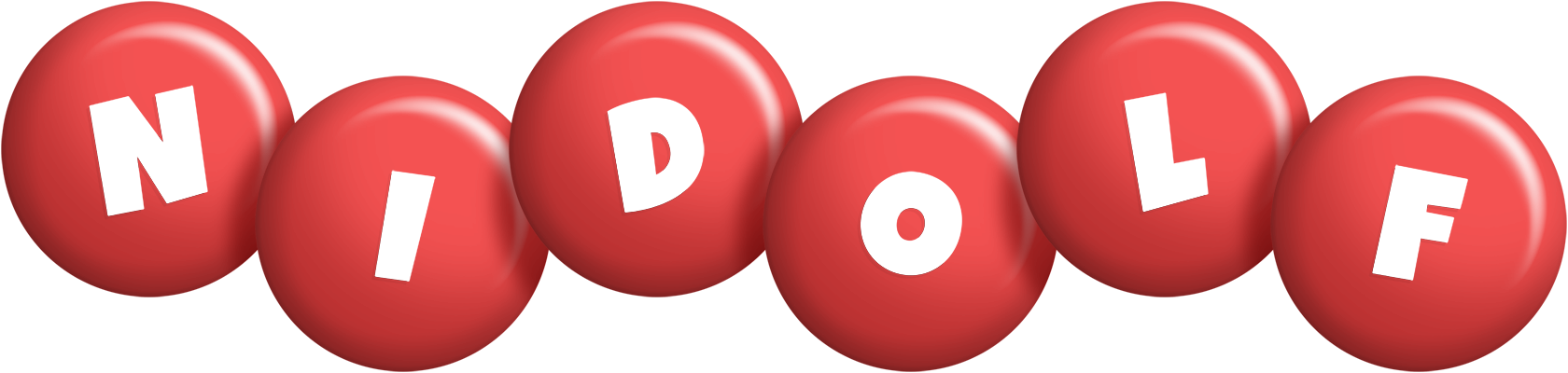Nidolf candy-red logo