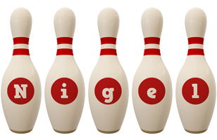 Nigel bowling-pin logo