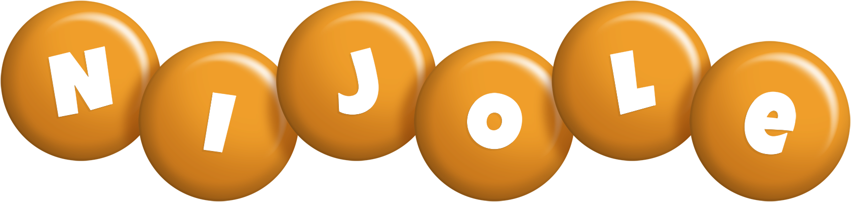 Nijole candy-orange logo