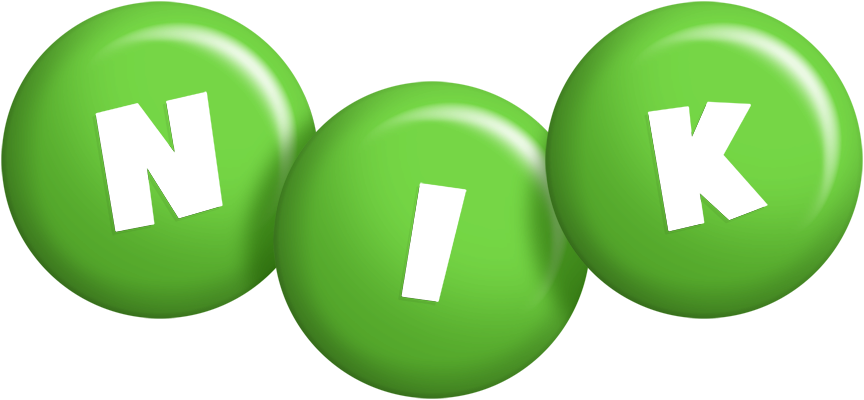 Nik candy-green logo