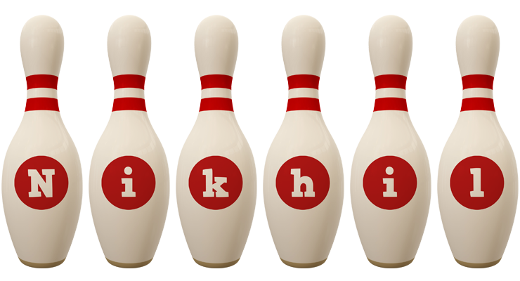 Nikhil bowling-pin logo