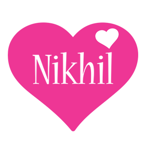 Nikhil love-heart logo