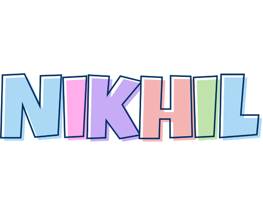 Nikhil pastel logo