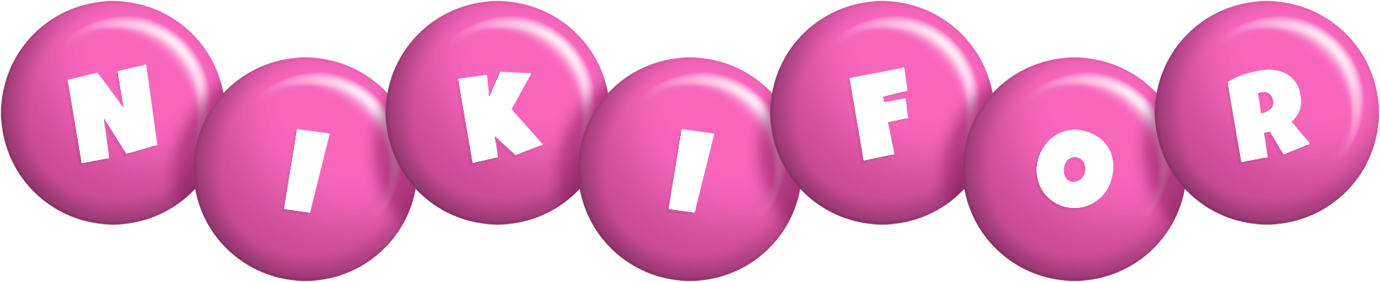 Nikifor candy-pink logo