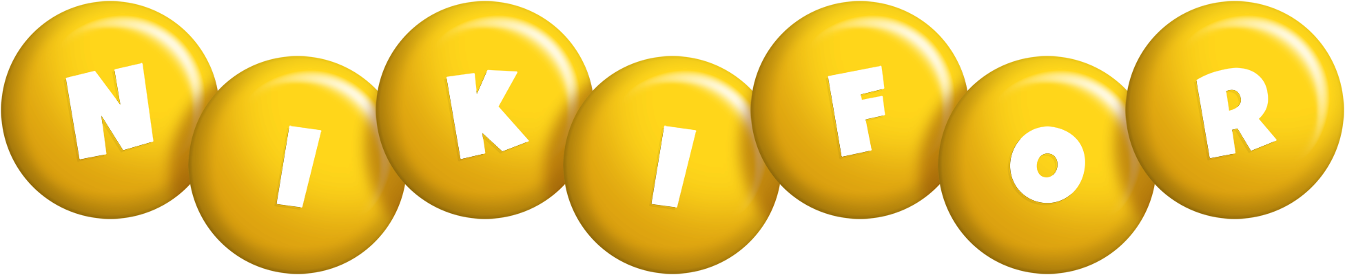 Nikifor candy-yellow logo