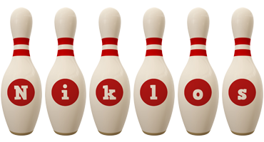 Niklos bowling-pin logo