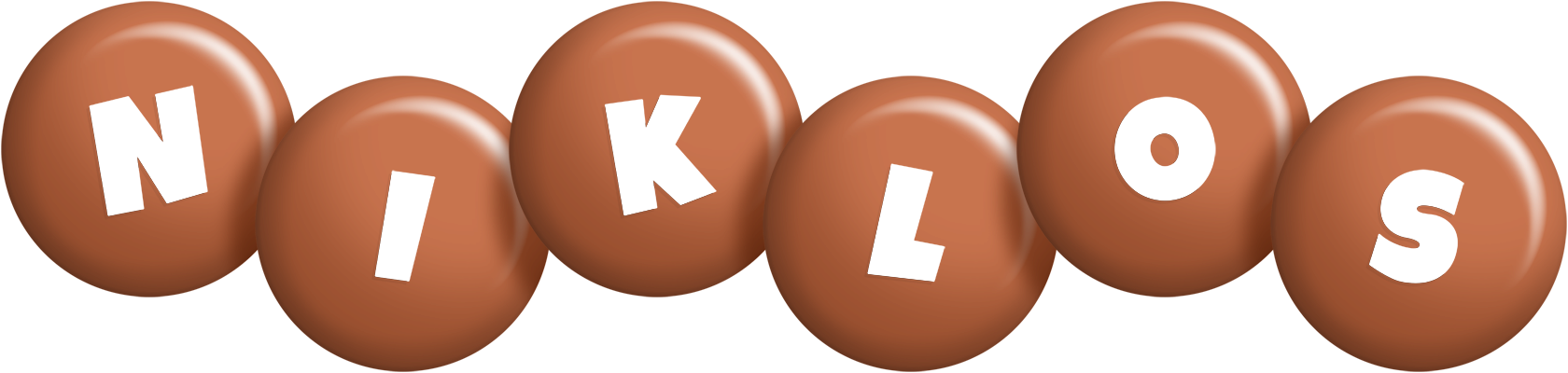 Niklos candy-brown logo