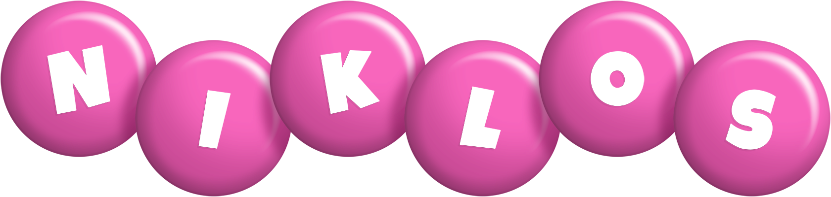 Niklos candy-pink logo