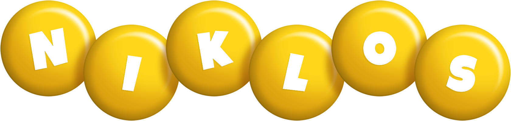 Niklos candy-yellow logo