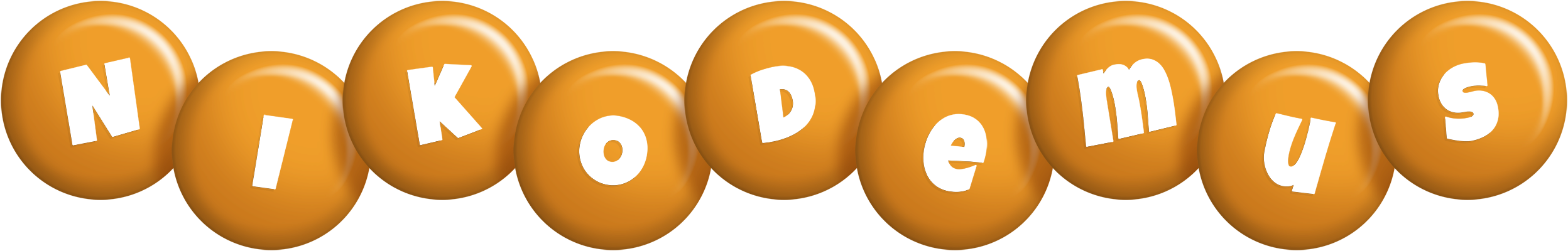 Nikodemus candy-orange logo
