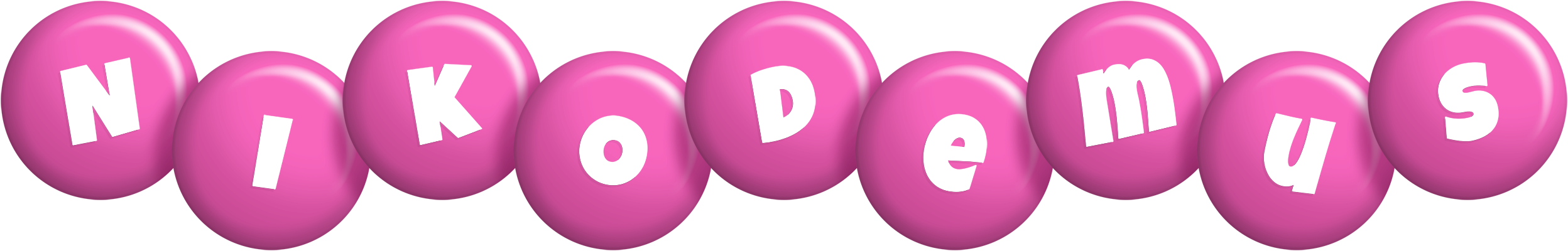 Nikodemus candy-pink logo