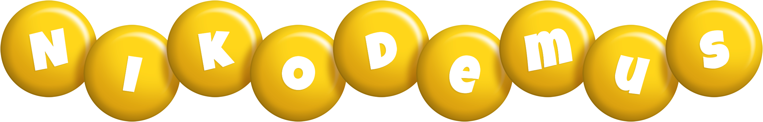 Nikodemus candy-yellow logo