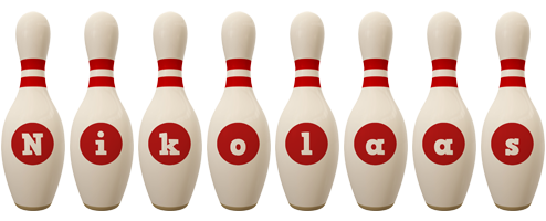 Nikolaas bowling-pin logo