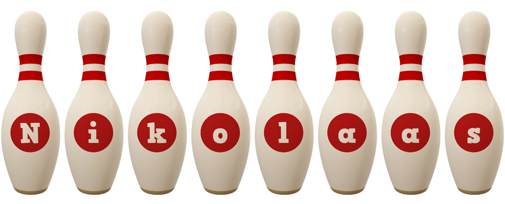 Nikolaas bowling-pin logo