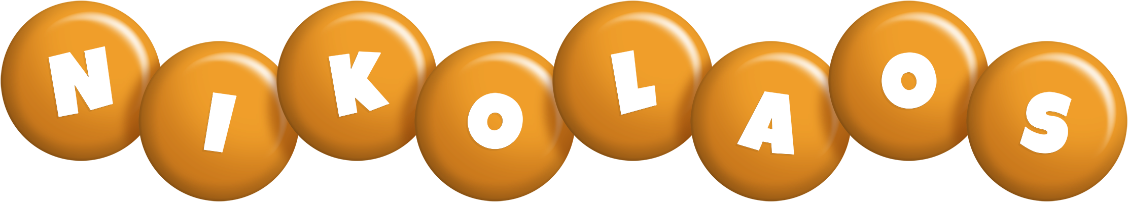 Nikolaos candy-orange logo
