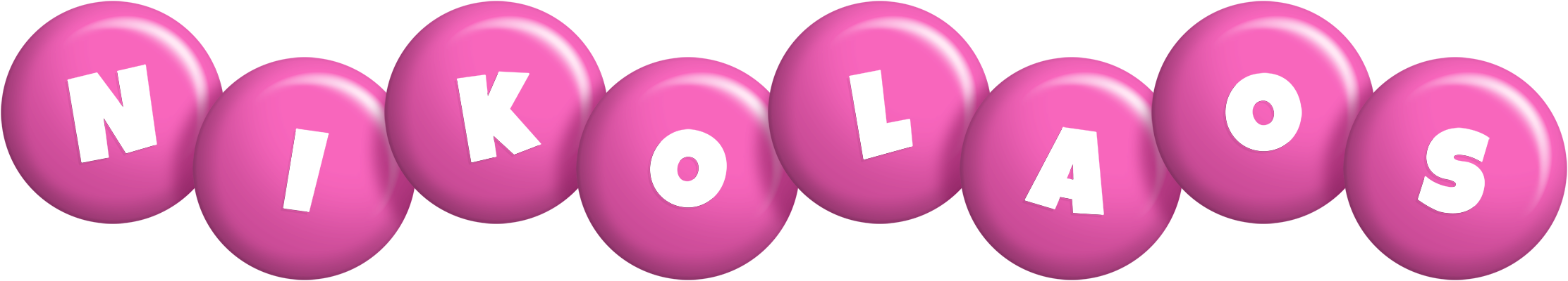 Nikolaos candy-pink logo