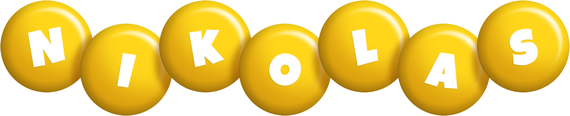 Nikolas candy-yellow logo