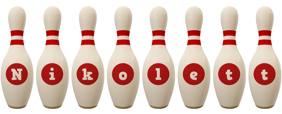 Nikolett bowling-pin logo