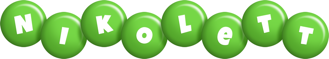 Nikolett candy-green logo