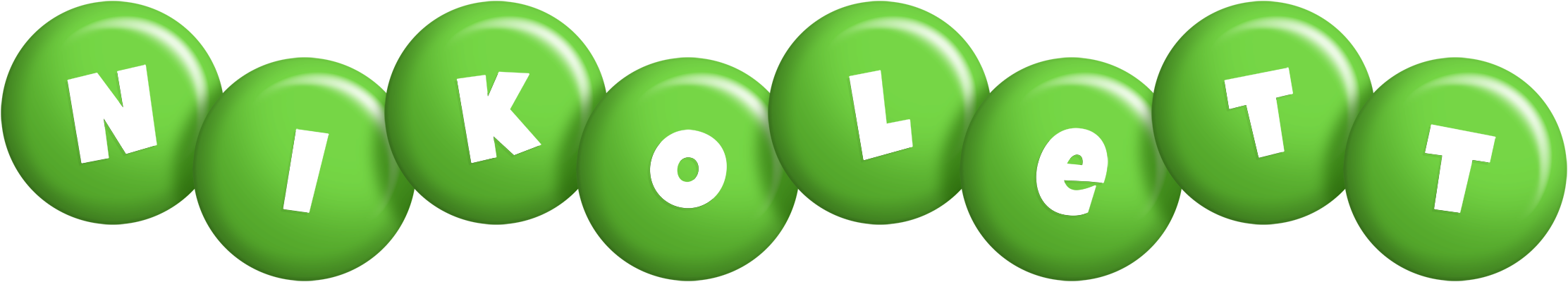 Nikolett candy-green logo