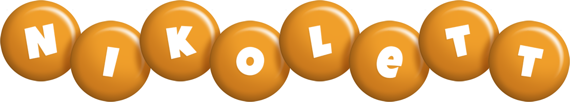 Nikolett candy-orange logo