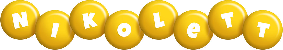 Nikolett candy-yellow logo