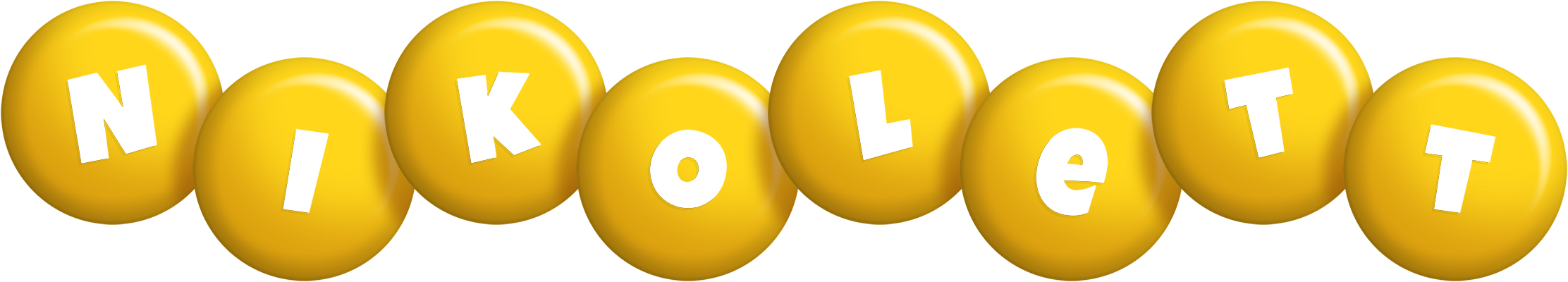 Nikolett candy-yellow logo