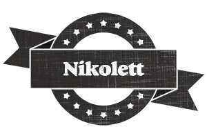 Nikolett grunge logo