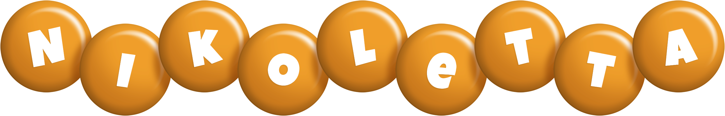 Nikoletta candy-orange logo