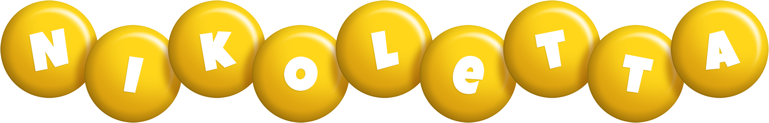 Nikoletta candy-yellow logo