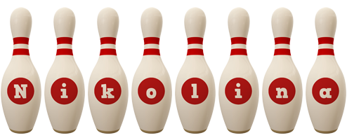 Nikolina bowling-pin logo