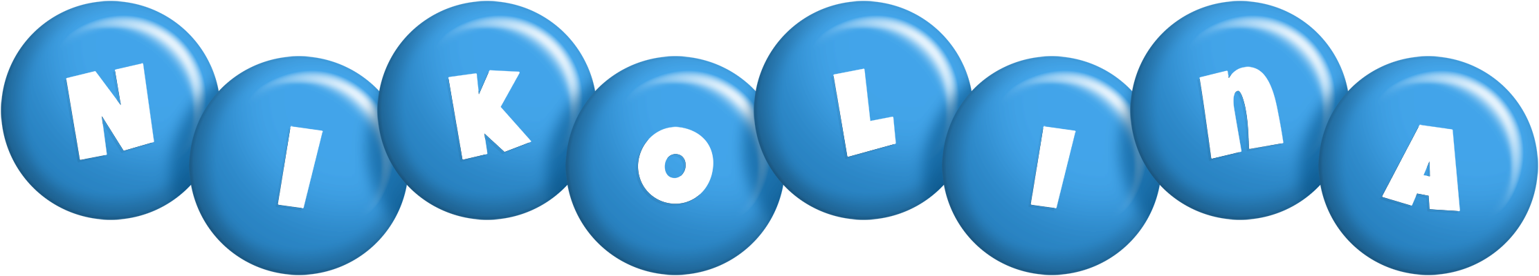 Nikolina candy-blue logo