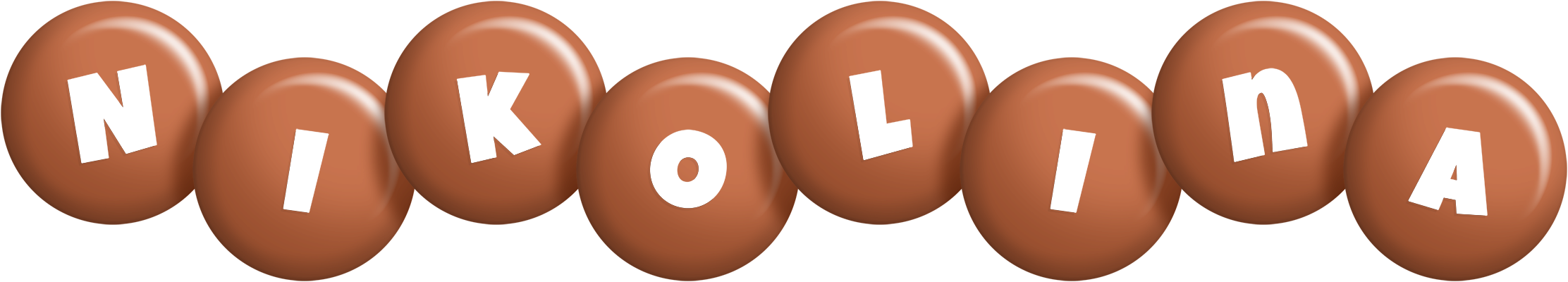 Nikolina candy-brown logo