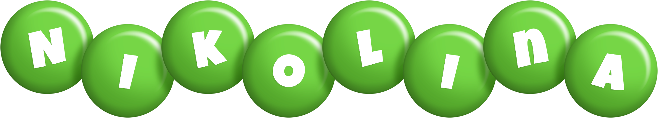 Nikolina candy-green logo