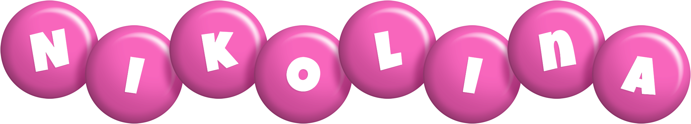 Nikolina candy-pink logo