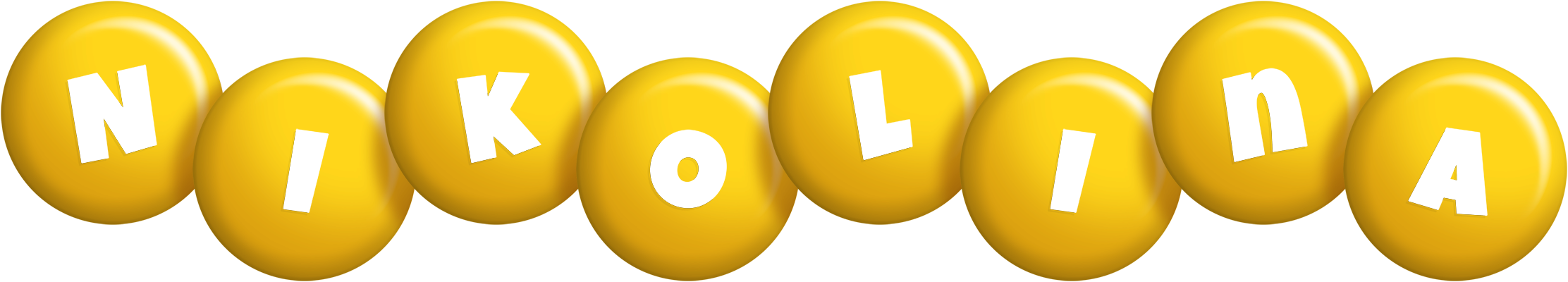 Nikolina candy-yellow logo