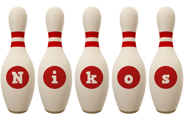 Nikos bowling-pin logo