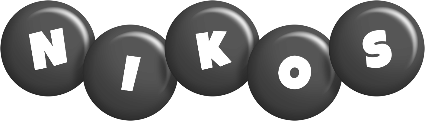 Nikos candy-black logo